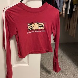 Can’t we just be more than friends crop top